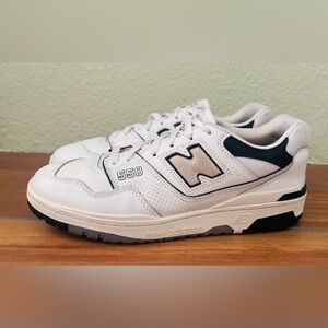 New Balance 550 White with Black and Beige Accents